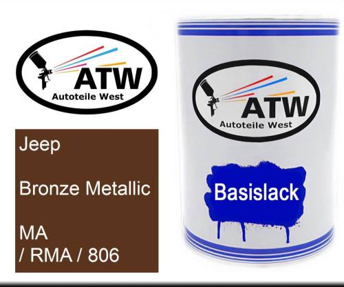 Jeep, Bronze Metallic, MA / RMA / 806: 500ml Lackdose, von ATW Autoteile West.